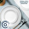 Corelle Dinnerware- Lightweight Mystic Gray 18-piece Mugless Dinnerware Set, Service for 6