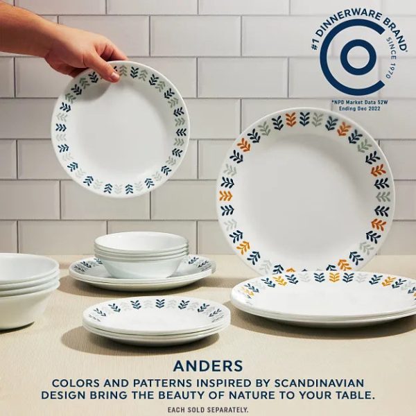 Corelle Dinnerware- Lightweight Anders 10.25 Dinner Plate