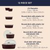 Corelle Dinnerware- Lightweight French Colors 12-piece Bakeware Set, Cabernet Corelle Dinnerware- Lightweight French Colors 12-piece Bakeware Set, Cabernet