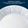Corelle Dinnerware- Lightweight Botanical Stripes 10.25 Dinner Plate