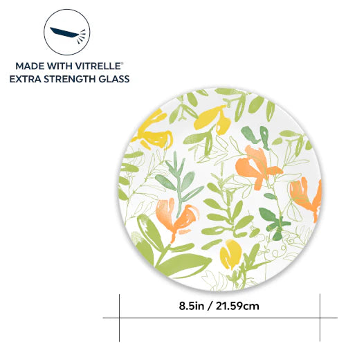 Corelle Dinnerware- Lightweight Square Splendor 10.5 Dinner Plates, 6-pack