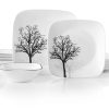 Corelle Dinnerware- Lightweight Timber Shadows 18-piece Dinnerware Set, Service for 6