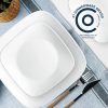 Corelle Dinnerware- Lightweight Square® Pure White 12-piece Dinnerware Set, Service for 4