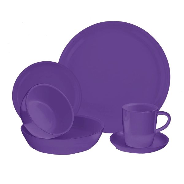 Corelle Dinnerware- Lightweight 6-piece Twilight Dinnerware Set , Service for 1